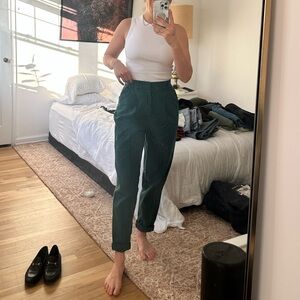 Vintage Green Women's Trousers 100% cotton (runs small)
